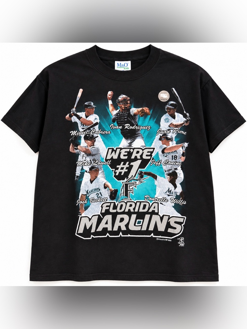 NWOT Vintage 2003 Florida Marlins We’re #1 MLB Graphic T-Shirt Black Size L